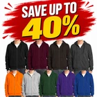 Men's Unisex Fleece Full Zip Up Solid Hoodie Sweatshirt Hooded Zipper Size S-5XL