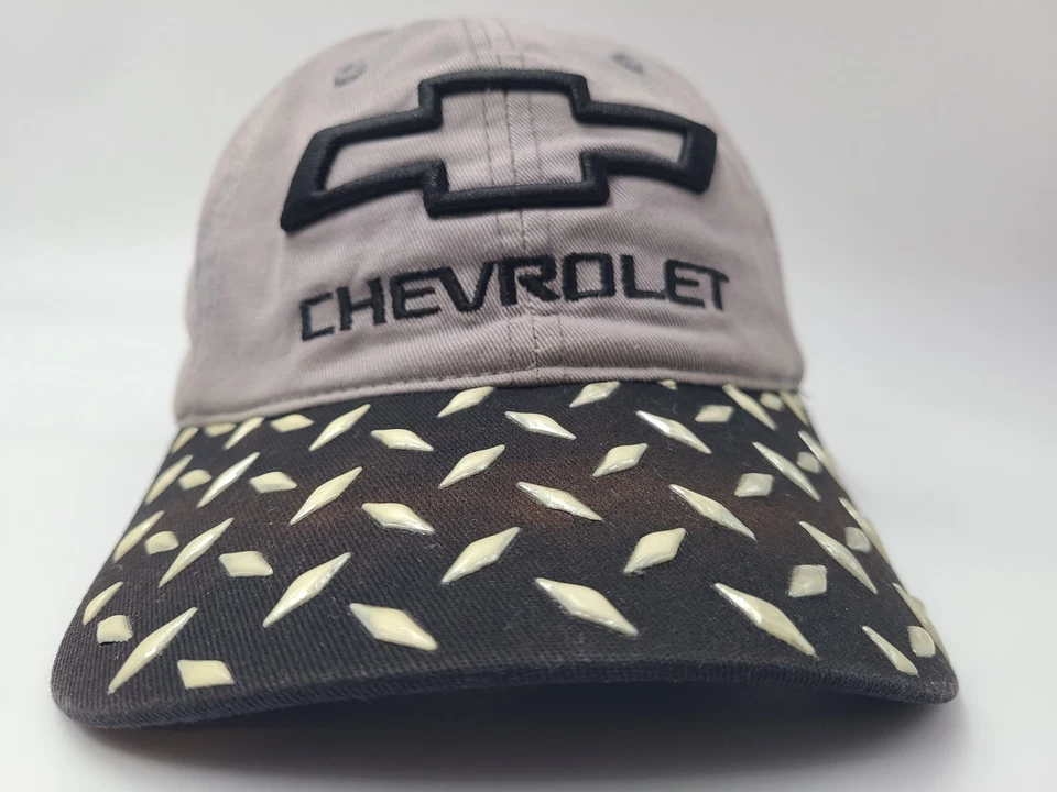 Gorra Chevrolet Tachuelas Desgastada Snapback Algodón Chevy Hombres Mujeres Gris Negra Foto 2 de 4