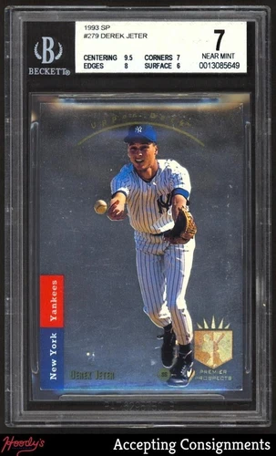 1993 SP #279 Derek Jeter FOIL RC Rookie BGS 7 NM YANKEES HOF
