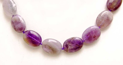 13*18mm Oval Natural Amethyst Necklace for Women Stone Necklace 18" Chokers - Picture 4 of 4