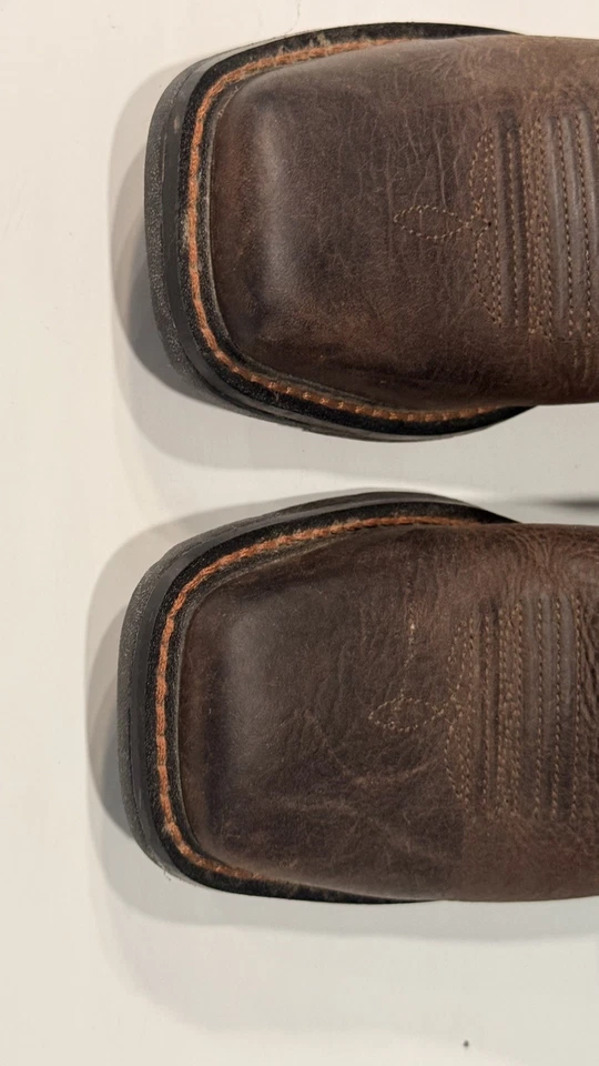 🔥🔥 Ariat Niños Workhog Mediano Ancho Puntera Cuadrada Botas Marrón 10021452 Talla 3.5🔥🔥 Foto 4 de 4