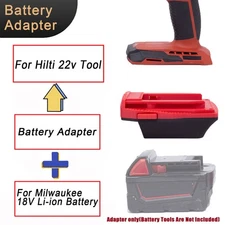 Battery Adapter For Milwaukee 18V LI-ion Battery To For Hilti 22V Power Tools