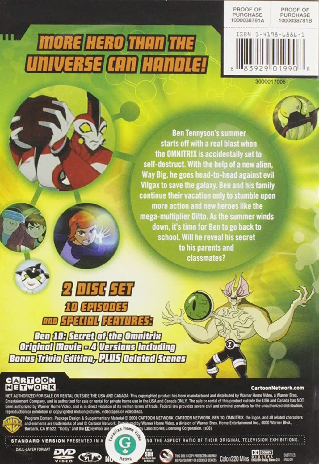 Buy Cartoon Network: Classic Ben 10 - Season 2 DVD