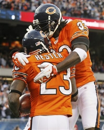 Devin Hester Signed Chicago Bears Logo Football (JSA) NFL All Time Ldng Returner - 第 5/6 張圖片