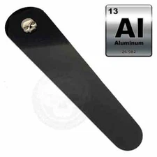 Black Aluminum Dash Insert For Harley Street Road Glide - G Half Skull Emblem