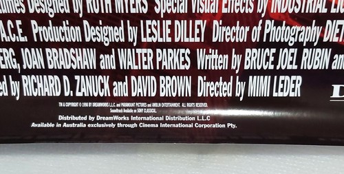 DEEP IMPACT ORIGINAL DREAMWORKS MOVIE POSTER 66.5X94cm 1998 - Picture 8 of 14