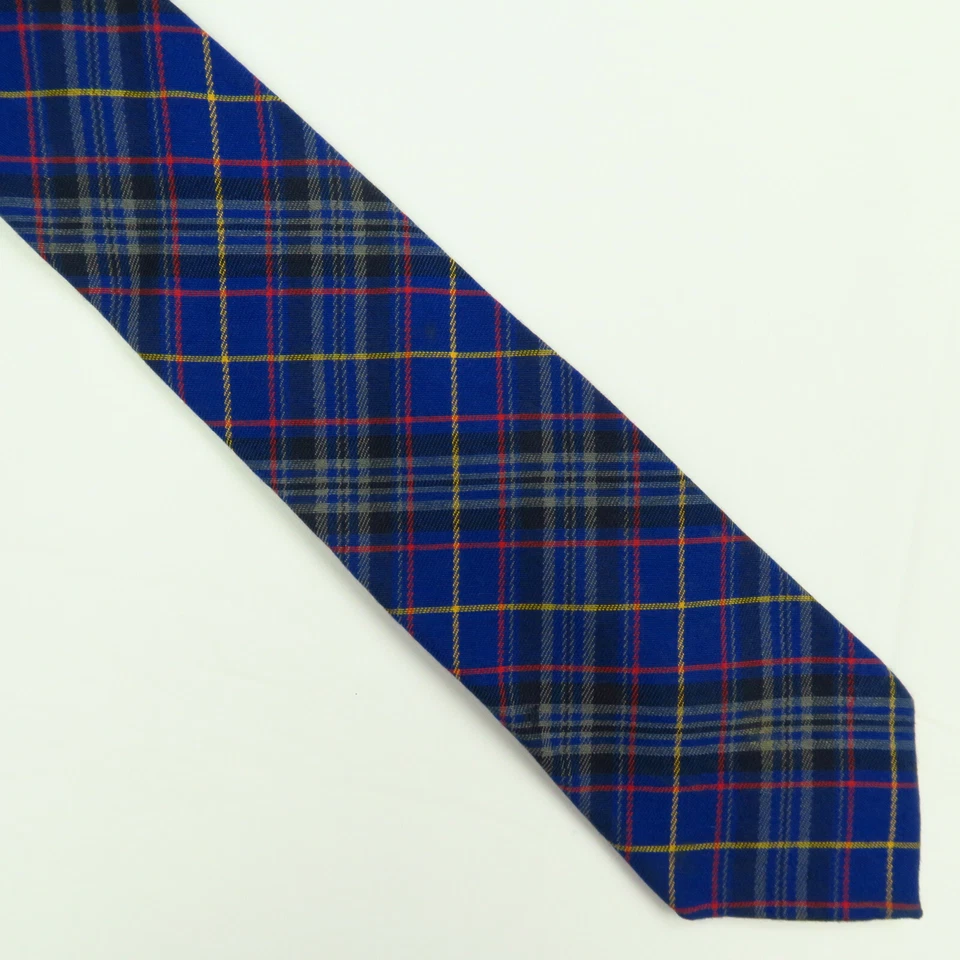 Corbata de cuello Gap para hombre azul tartán a cuadros mezcla de algodón/lana 58"x3,5" escocesas faldas escocesas Foto 2 de 4