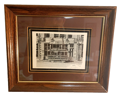 【Pastoral Window 】lithograph直筆サインEdition J.E. Coyle Signed Lithograph Print Streetcar Salt Lake City