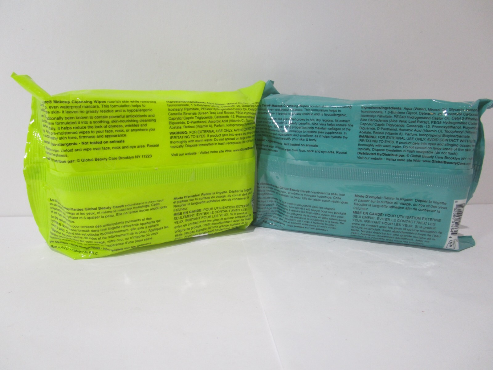 Makeup Cleansing, Aloe Vera & Green Tea Extract, 30 Wipes ea. (60 Total) DUO SET