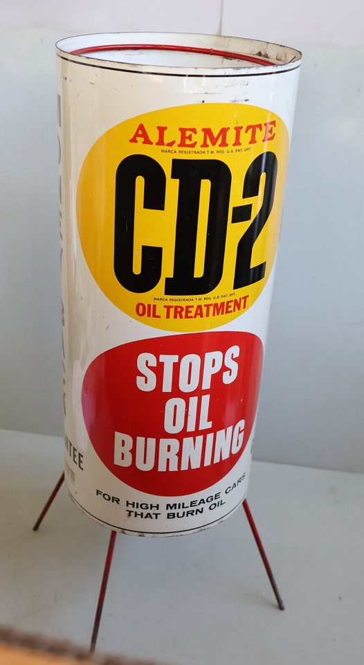 Vintage Alemite CD2 Large 25" OIL CAN Rare Gas Station Display Sign eBay