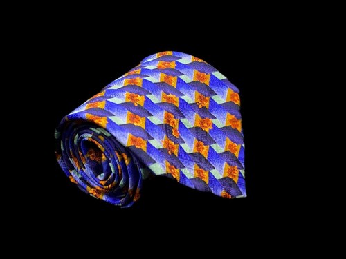 ROBERT TALBOTT Tie Best of Class NORDSTROM Silk Hand sewn Floral Geometric USA - Picture 2 of 7