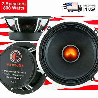 2x Gravity  6.5? Car Audio speaker Pro  Midrange Bullet Loud Speaker 800W 4 ohm