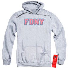 FDNY Hoodie New York Fire Dept Logo Heather Hoody