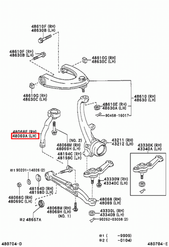 Genuine Toyota Brevis JCG11 JCG10 Crown JKS175 Front Suspension Lower LH Arm - Imagen 5 de 9