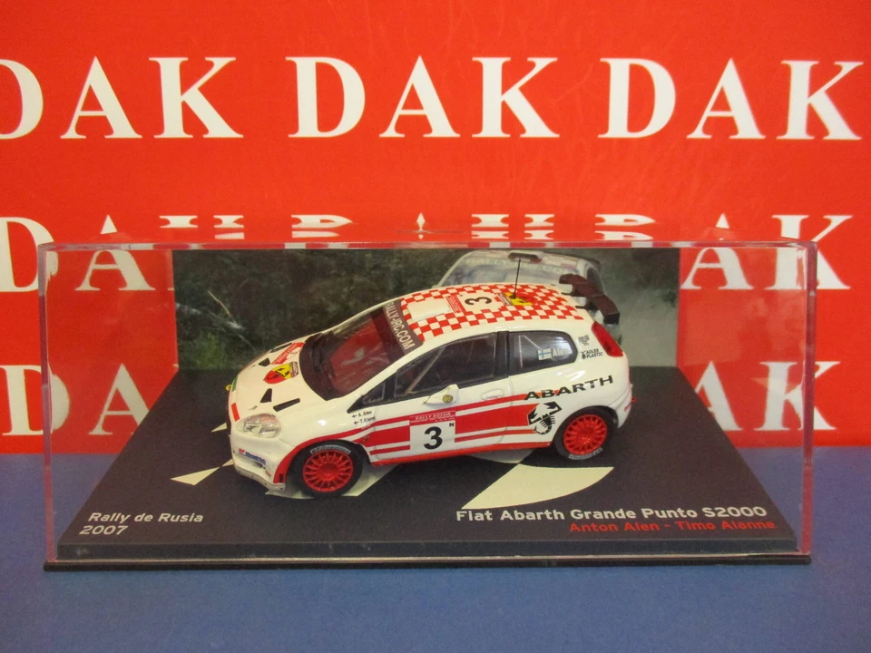 Die cast 1/43 Modellino Auto Fiat Abarth Grande Punto S2000 Rally Russia 2007 - Immagine 4 di 4