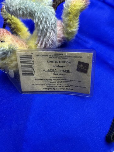 Russ Mohair Collection LouLou Orso Arcobaleno Snodato Edizione Vintage Alto 6-1/4” - Foto 4 di 7