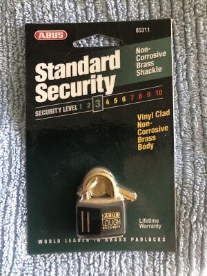 ABUS Standard Security Brass Padlock. Great For Toolboxes And Lockers