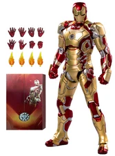 Marvel Avengers Iron Man Mark 42 MK42 Ironman Toy LED Light Action Figure Model