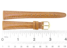 Watchband Stylecraft GENUINE LEATHER 14 mm R tan watch strap apollo