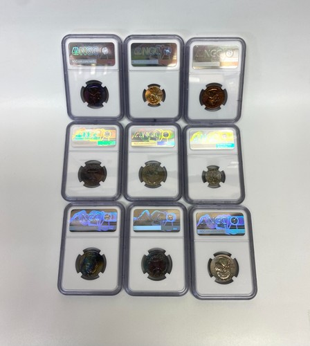 NGC UNC Details–8 Coins: Artificial Toning (7×25C, 1×10C), Altered Color (1×1C) - Picture 6 of 10