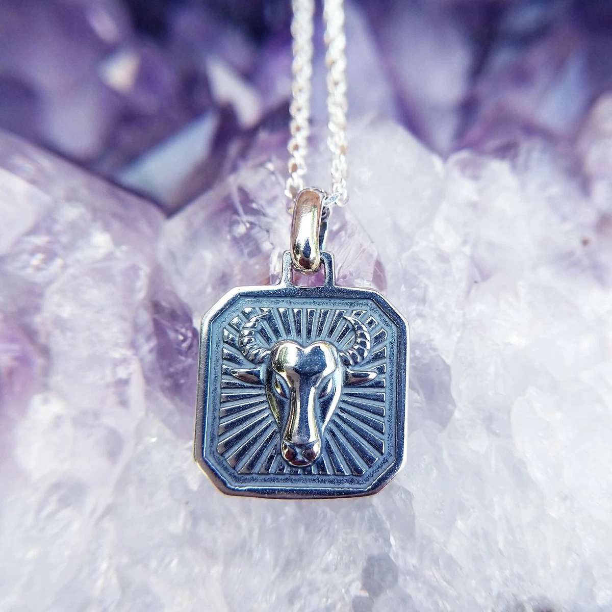 Sterling silver zodiac pendant sale