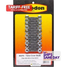 Milodon 85379, Set of 20 Valve Cover Stud Kit - Olds V8 & Fits Ford 351C Perform