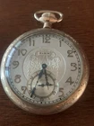Antique ELGIN Gold Tone Pocket Watch 15 Jewels. Art Deco Style