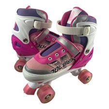 Girls Roller Skates Adjustable A-Pink Light Up Wheels Large: 3-6US Sowume