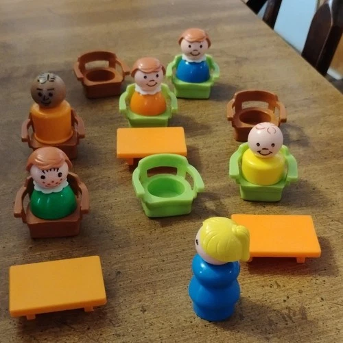 Fisher-Price Little People Vintage Figures & Furniture Set