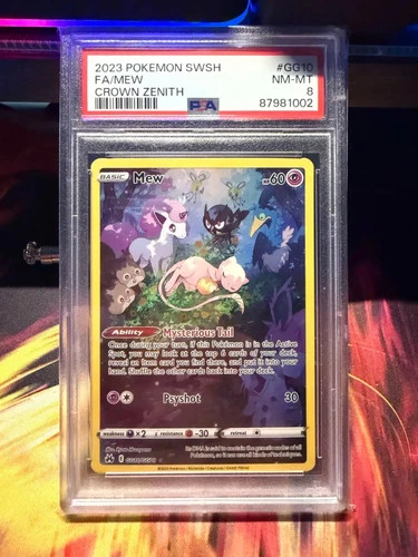 Mew GG10/GG70 PSA 8, Crown Zenith