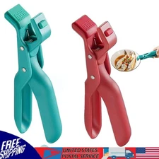 1/2x Non-slip Hot Bowl Gripper Anti Scald Bowl Tongs Household Plate Clamp Pan