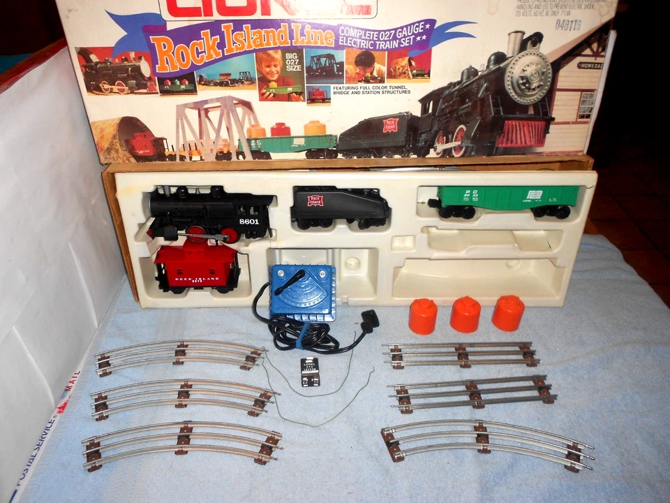 VINTAGE 76 LIONEL TOY TRAIN SET ROCK ISLAND LINE -BIG 027 SIZE -WORKS WELL - W96 - Image 3 of 4