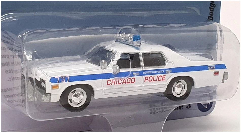Johnny Lightning 1/64 Scale JLPC005 1975 Dodge Monaco Chicago Police Blues Bros - Image 2 of 4