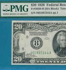 $20.1928- ST. LOUIS NUMERAL "8"  GREEN SEAL FRN PMG CHOICE NEW64EPQ