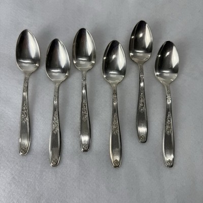 International 1847 Rogers Bros Spoons Set Of 6 AMBASSADOR SilverPlate 6''