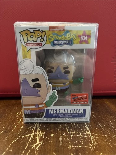 Funko Pop! Mermaidman #834. Spongbob. Animation.  Protector Included. 2020 CC LE