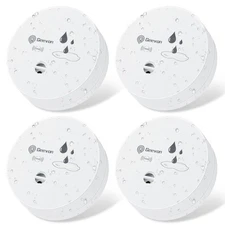 Geevon 4 Pack Water Leak Detector, 100dB Sensor Alarm Flood for Basements,