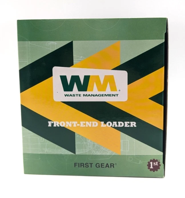 First Gear 1/34 2002 Mack MR Front-End Loader Garbage Truck WM Waste Management - Image 4 of 4