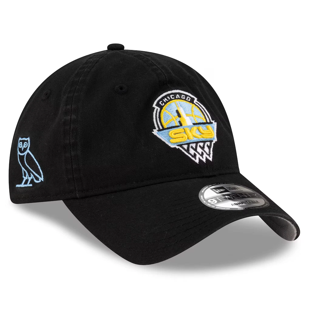 OVO x WNBA Chicago Sky New Era 9TWENTY Black Hat - Unisex - Adjustable