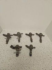 5 Vintage Brass Rain Bird Sprinkler Heads Plus 1 Royal Coach 