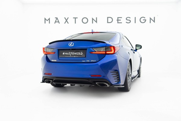 Maxton Design Diffusor Flaps Passend FüR Lexus Rc Mk1 Schwarz Hochglanz-image