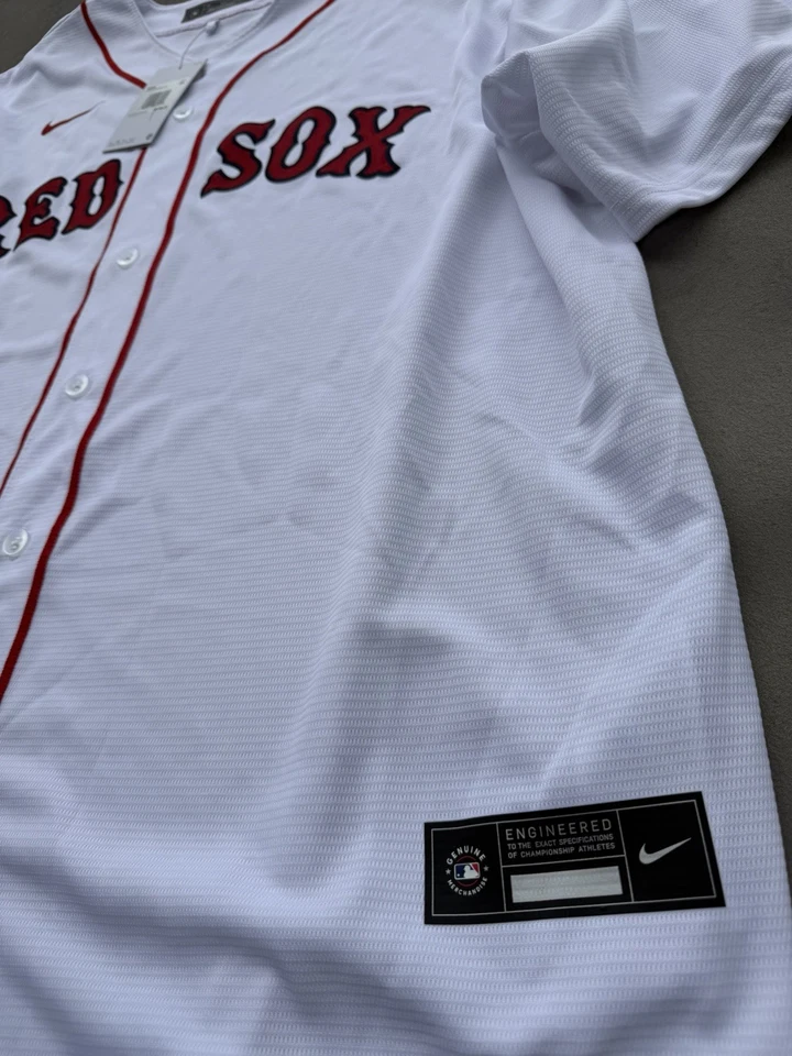 MLB Nike Boston Red Sox Men’s Replica Baseball Jersey White Red Size 3XL NWT - Image 4 of 4