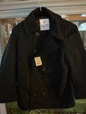 Mens Wool Pea Coat Double Breasted Peacoat Jacket NWT ROTHCO ULTRA FORCE 36 SML