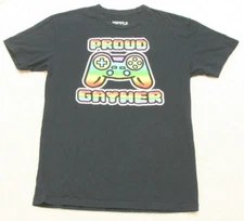 Ripple Junction Proud Gaymer Black Graphic Tee T-Shirt Short Sleeve Small 1324