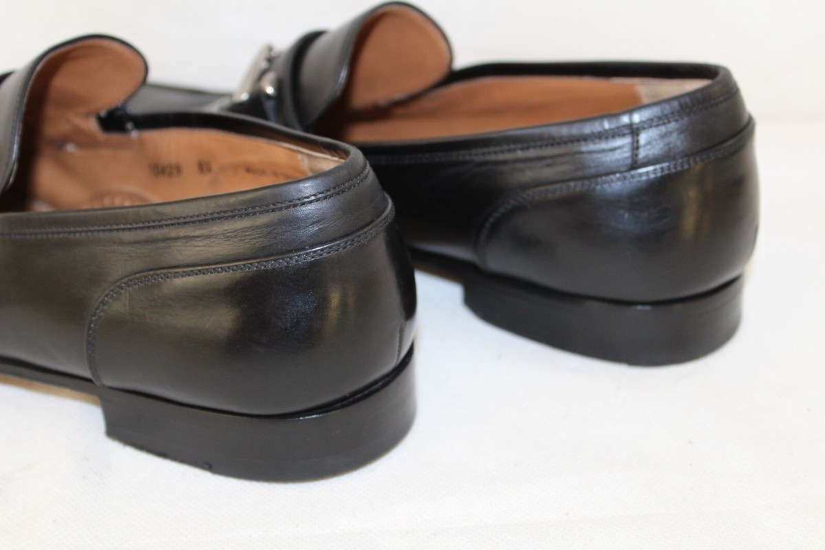 Magnanni Mens 8.5 Black Slip On Loafer Horsebit 10429 Made  display picture 1