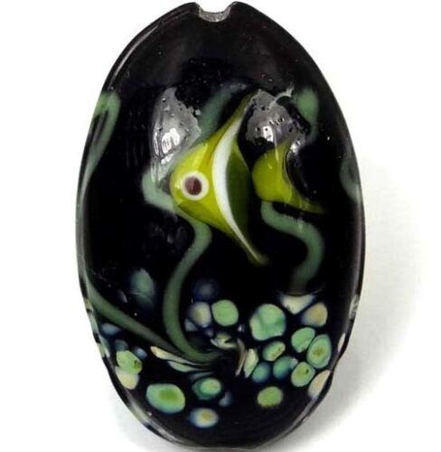 Perle pendentif en verre « Underwaterr » fait main lampe (1) - Photo 1/4