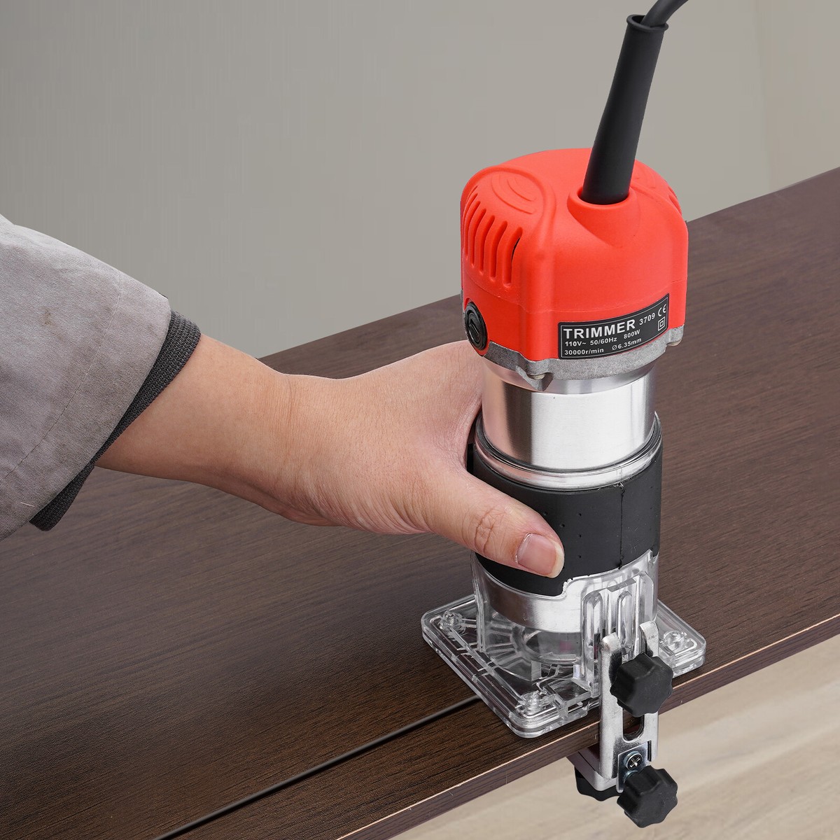 WALFRONT Electric Wood Trimmer, Wood Laminator Router,110V 30000R/MIN Electric Hand Trimmer Wood Laminator Router Tool Set (US plug) WALFRONT Electric Wood Trimmer, Wood Laminator Router,110V 30000R/MIN Electric Hand Trimmer Wood Laminator Router Tool Set (US plug)