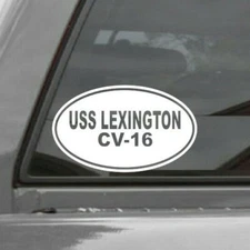 USS LEXINGTON CV-16 EURO OVAL Vinyl Window Decal US NAVY