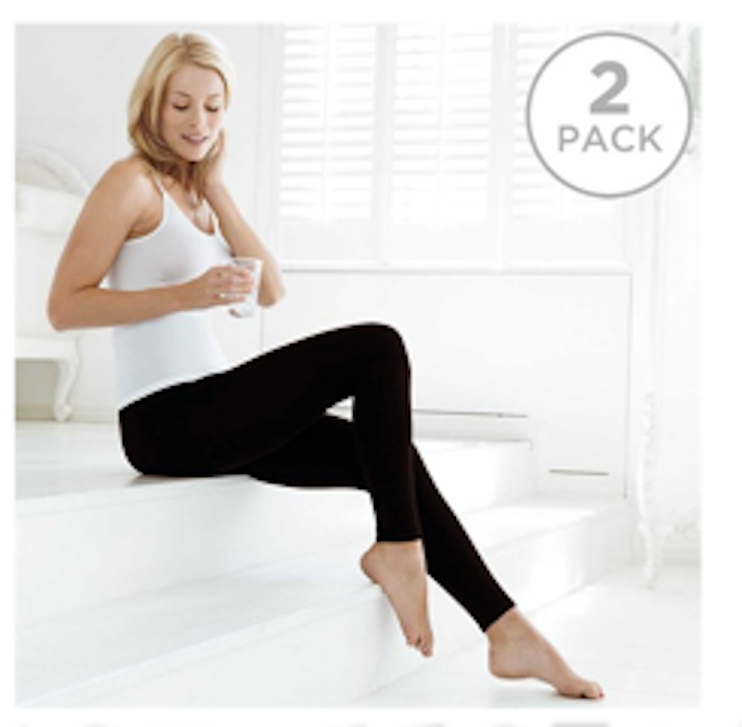 x QVC Comfia SLIM PINS Seamless Shaping Slimming LEGGINGS Black Small NEW