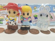 3 Toy Story Ooshies Disney Pencil Topper Toy LOT - JESSIE Bo Peep BUNNY